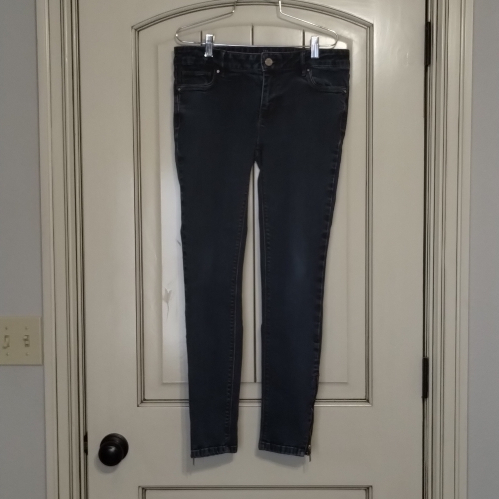 White House Black Market WHBM jeans zip ankle size 4 "The Skimmer"